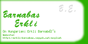 barnabas erkli business card